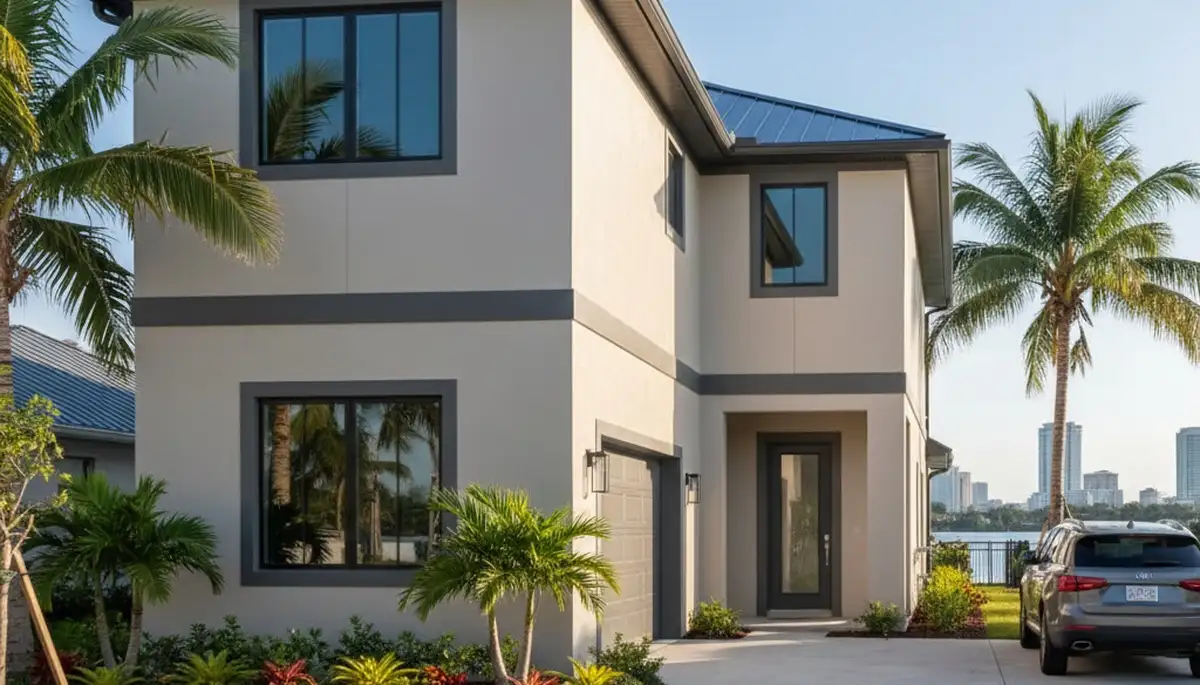 Freshly painted Tampa, FL home exterior with smooth, durable finish by professional house painters