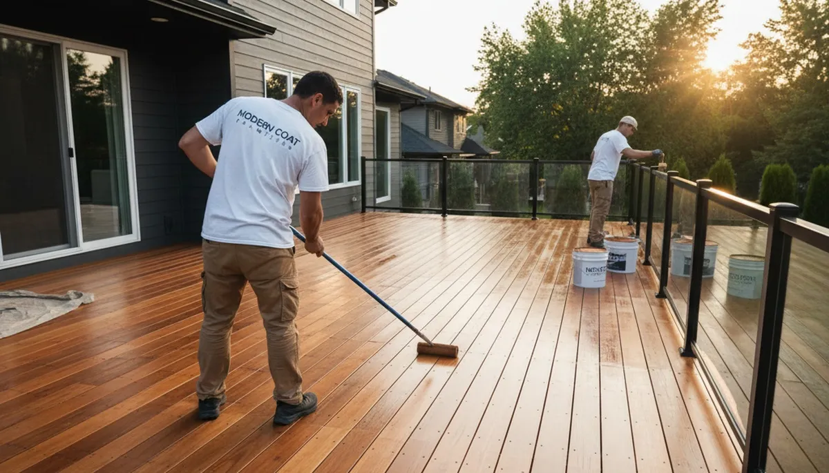 Professional deck staining and wood refinishing by expert painters in Tampa, FL