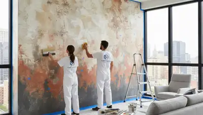 Professional faux painting and decorative wall finishes in Tampa, FL home interior