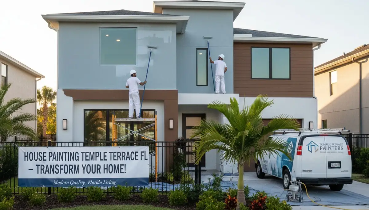 Professional house painters in Tampa, FL providing exterior painting services