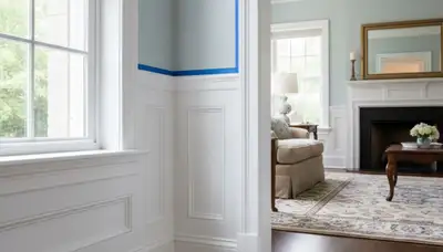 Professional interior trim painting with crisp edges in a Tampa, FL home by expert house painters