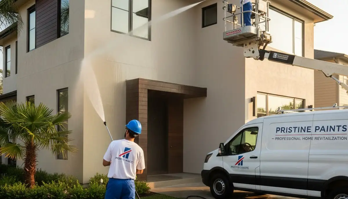 Professional pressure cleaning service restoring home exterior surfaces in Tampa, FL