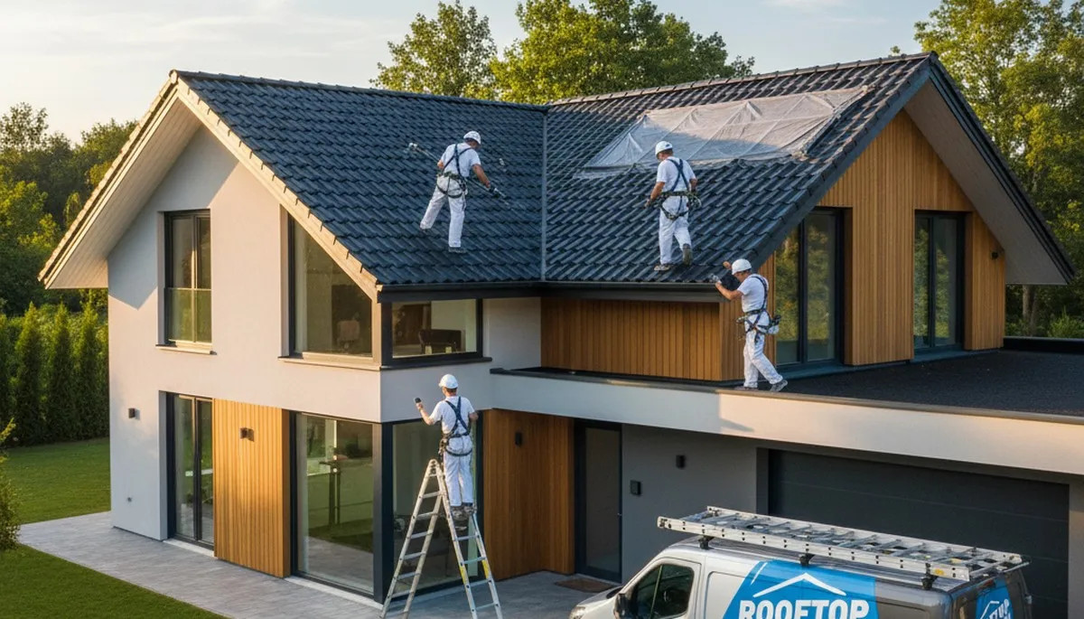 Professional roof painting and coating service in Tampa, FL protecting homes from sun and humidity