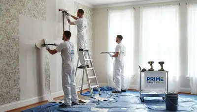 Professional wallpaper removal by expert painters in Tampa, FL for clean, damage-free wall prep